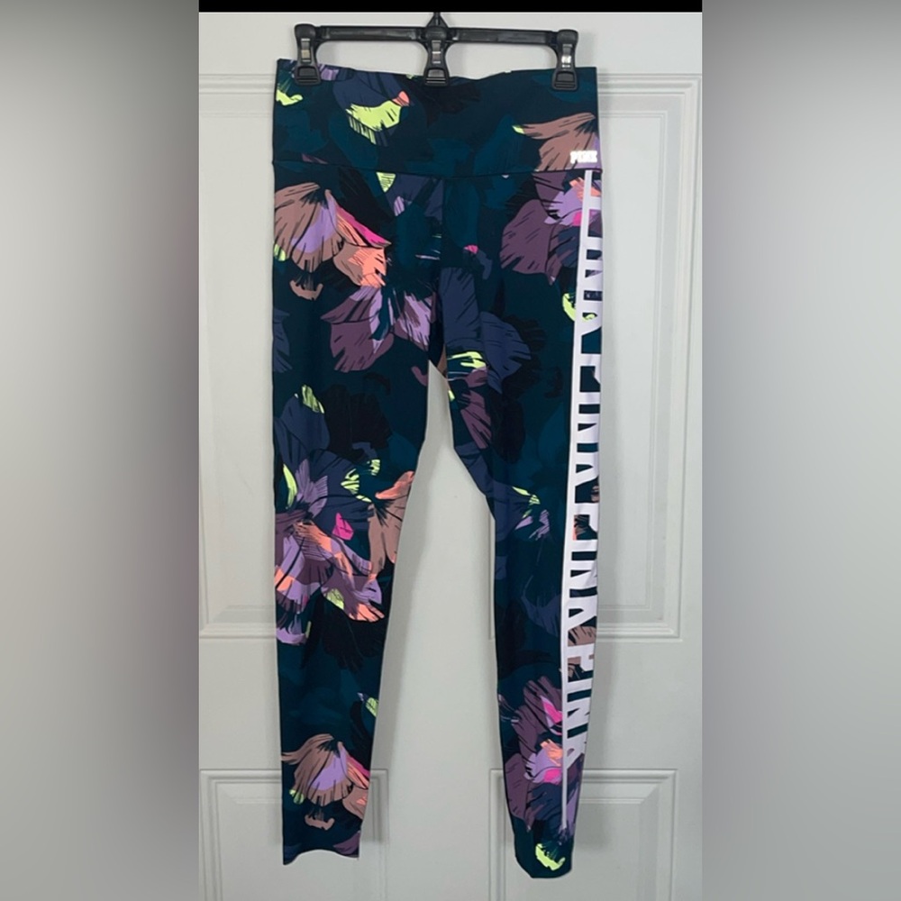 PINK Victoria’s Secret NWOT colorful bonded leggings size Medium